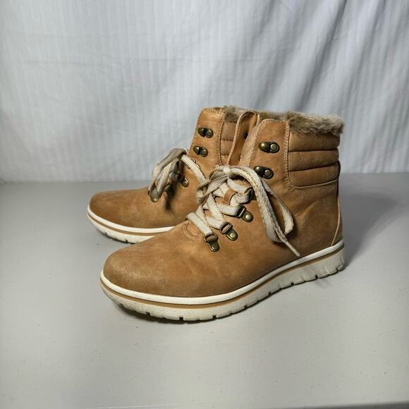 Cliffs Faux Utility Work Ankle Sneaker Boots Women’s Size 10 Laced - Picture 9 of 9